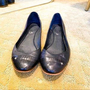 Rag & Bone Maya Black Leather Flats